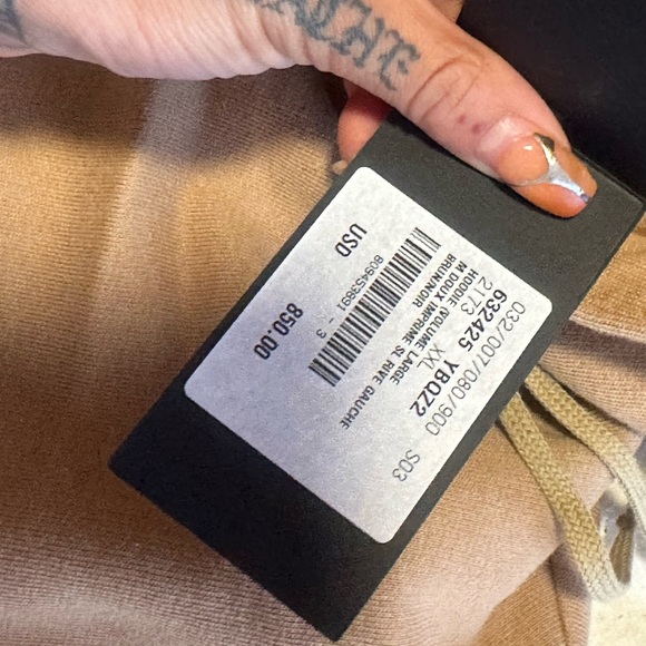 YSL Men’s Hoodie. Tan, Brand New With Tags - Picture 4 of 6